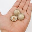 画像5: メタルボタン フチあり【マットゴールド】金 丸型 足つき シャンクボタン 金属 メタル 飾り 手芸 6個入【25mm】きらきらぷんぷん丸 B-1254 (5)