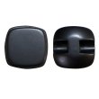 画像1: スクエアボタン 四角【ブラック】黒 ツヤなし 10個入り【15x15mm】シャンクタイプ 裏穴 トンネル シンプル 樹脂製 手芸 かわいい おしゃれ B-1318 (1)