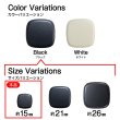 画像3: スクエアボタン 四角【ブラック】黒 ツヤなし 10個入り【15x15mm】シャンクタイプ 裏穴 トンネル シンプル 樹脂製 手芸 かわいい おしゃれ B-1318 (3)