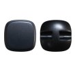 画像1: スクエアボタン 四角【ブラック】黒 ツヤなし 8個入り【21x21mm】シャンクタイプ 裏穴 トンネル シンプル 樹脂製 手芸 かわいい おしゃれ B-1319 (1)