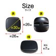 画像2: スクエアボタン 四角【ブラック】黒 ツヤなし 6個入り【26x26mm】シャンクタイプ 裏穴 トンネル シンプル 樹脂製 手芸 かわいい おしゃれ B-1320 (2)