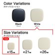 画像3: スクエアボタン 四角【ホワイト】白 ツヤなし 10個入り【15x15mm】シャンクタイプ 裏穴 トンネル シンプル 樹脂製 手芸 かわいい おしゃれ B-1321 (3)