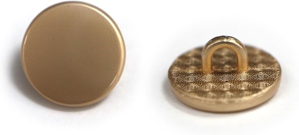 画像1: メタルボタン フラット 【ゴールド ツヤなし】 金 ビジュー 飾り 縫製 袖口 20個入り 【11.5mm】 ボタンマート B-144 (1)