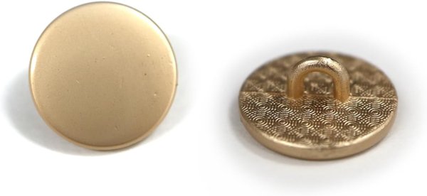画像1: メタルボタン フラット 【ゴールド ツヤなし】 金 ビジュー 飾り 縫製 袖口 15個入り 【12.5mm】 ボタンマート B-145 (1)