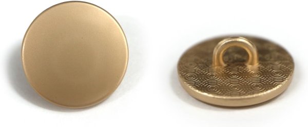 画像1: メタルボタン フラット 【ゴールド ツヤなし】 金 ビジュー 飾り 縫製 袖口 15個入り 【15mm】 ボタンマート B-146 (1)