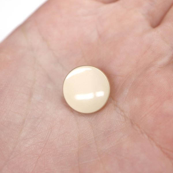 画像6: メタルボタン フラット 【ゴールド ツヤなし】 金 ビジュー 飾り 縫製 袖口 15個入り 【15mm】 ボタンマート B-146 (6)