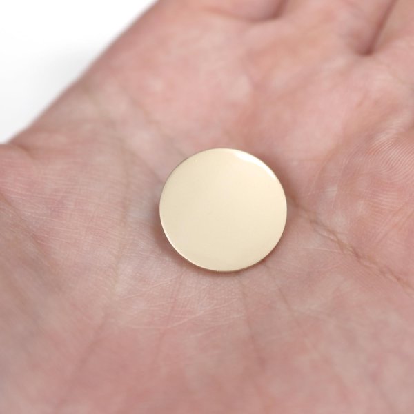 画像6: メタルボタン フラット 【ゴールド ツヤなし】 金 ビジュー 飾り 縫製 袖口 10個入り 【18mm】 ボタンマート B-147 (6)