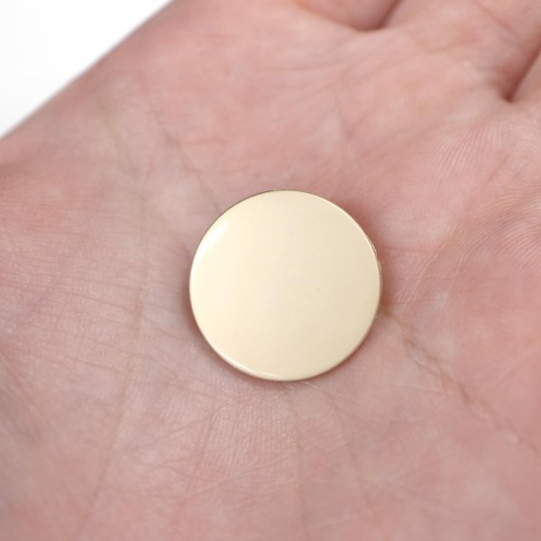 画像6: メタルボタン フラット 【ゴールド ツヤなし】 金 ビジュー 飾り 縫製 袖口 10個入り 【20mm】 ボタンマート B-148 (6)