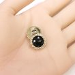画像5: 装飾ボタン ビジュー風 【ブラックゴールド】 15mm 8個入り 足つき アクリル ハンドメイド 手芸 きらきらぷんぷん丸 B-1496 (5)