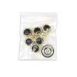 画像7: 装飾ボタン ビジュー風 【ブラックゴールド】 15mm 8個入り 足つき アクリル ハンドメイド 手芸 きらきらぷんぷん丸 B-1496 (7)
