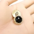 画像5: 装飾ボタン ビジュー風 【ブラックゴールド】 18mm 6個入り 足つき アクリル ハンドメイド 手芸 きらきらぷんぷん丸 B-1497 (5)