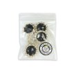 画像7: 装飾ボタン ビジュー風 【ブラックゴールド】 21mm 5個入り 足つき アクリル ハンドメイド 手芸 きらきらぷんぷん丸 B-1498 (7)