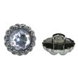 画像1: 装飾ボタン ビジュー風 【アンティークシルバー】 15mm 8個入り 足つき アクリル ハンドメイド 手芸 きらきらぷんぷん丸 B-1499 (1)