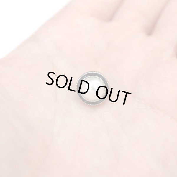 画像6: パールボタン 装飾 【シルバー 黒フチ】 ホワイト 白 パール 10個入り 【12.5mm】ビジュー 飾り 縫製 袖口 きらきらぷんぷん丸 B-149 (6)