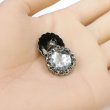 画像5: 装飾ボタン ビジュー風 【アンティークシルバー】 18mm 6個入り 足つき アクリル ハンドメイド 手芸 きらきらぷんぷん丸 B-1500 (5)