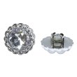 画像1: 装飾ボタン ビジュー風 【シルバー】 15mm 8個入り 足つき アクリル ハンドメイド 手芸 きらきらぷんぷん丸 B-1502 (1)
