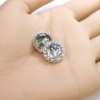 画像5: 装飾ボタン ビジュー風 【シルバー】 15mm 8個入り 足つき アクリル ハンドメイド 手芸 きらきらぷんぷん丸 B-1502 (5)