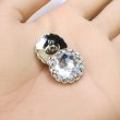 画像5: 装飾ボタン ビジュー風 【シルバー】 18mm 6個入り 足つき アクリル ハンドメイド 手芸 きらきらぷんぷん丸 B-1503 (5)