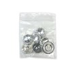画像7: 装飾ボタン ビジュー風 【シルバー】 18mm 6個入り 足つき アクリル ハンドメイド 手芸 きらきらぷんぷん丸 B-1503 (7)