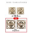 画像3: スナップボタン メタルフレーム ゴールド 【21mm】 6組入り 縫い付けタイプ 四角 バッグ 金具 留め具 ボタンマート B-1510 (3)