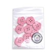 画像7: 四つ穴 フラワーボタン 【ピンク】16.5mm 8個入り 樹脂 プラスチック 手芸 ハンドメイド 花柄 装飾 きらきらぷんぷん丸 B-1513 (7)