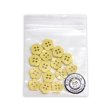 画像7: 四つ穴 フラワーボタン 【イエロー】10.5mm 15個入り 樹脂 プラスチック 手芸 ハンドメイド 花柄 装飾 きらきらぷんぷん丸 B-1517 (7)