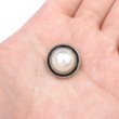 画像6: パールボタン 装飾 【シルバー 黒フチ】 ホワイト 白 パール 8個入り 【18mm】ビジュー 飾り 縫製 袖口 きらきらぷんぷん丸 B-151 (6)