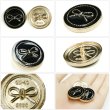 画像5: メタルボタン リボン柄【ブラック】25mm 6個入 蝶結びモチーフ 足つき 飾り 手芸 服飾 付け替え用 きらきらぷんぷん丸 B-1537 (5)