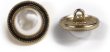 画像1: パールボタン 装飾 【ゴールド 黒フチ】 ホワイト 白 パール 10個入り 【15mm】ビジュー 飾り 縫製 袖口 きらきらぷんぷん丸 B-154 (1)