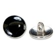 画像1: メタルボタン【ブラック】11mm 15個入 丸型 足つき 飾り 手芸 服飾 付け替え きらきらぷんぷん丸 B-1543 (1)