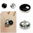 画像5: メタルボタン【ブラック】11mm 15個入 丸型 足つき 飾り 手芸 服飾 付け替え きらきらぷんぷん丸 B-1543 (5)