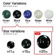 画像3: メタルボタン【ブラック】20mm 8個入 丸型 足つき 飾り 手芸 服飾 付け替え きらきらぷんぷん丸 B-1545 (3)