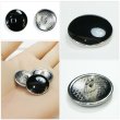 画像5: メタルボタン【ブラック】20mm 8個入 丸型 足つき 飾り 手芸 服飾 付け替え きらきらぷんぷん丸 B-1545 (5)