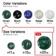 画像3: メタルボタン マーブル柄【グリーン】20mm 8個入 丸型 足つき 飾り 手芸 服飾 付け替え きらきらぷんぷん丸 B-1557 (3)