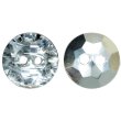 画像1: ラインストーン調ボタン【クリア】10mm 15個入 丸型 二つ穴 多面カット キラキラ 手芸 服飾 付け替え ボタンマート B-1558 (1)