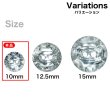 画像3: ラインストーン調ボタン【クリア】10mm 15個入 丸型 二つ穴 多面カット キラキラ 手芸 服飾 付け替え ボタンマート B-1558 (3)