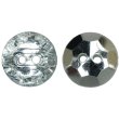 画像1: ラインストーン調ボタン【クリア】12.5mm 10個入 丸型 二つ穴 多面カット キラキラ 手芸 服飾 付け替え ボタンマート B-1559 (1)