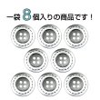 画像4: メタルボタン 破線模様【シルバー】17.5mm 8個入 丸型 4穴 合金 手芸 洋裁 付け替え きらきらぷんぷん丸 B-1567 (4)