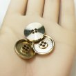 画像3: メタルボタン スピンサークル柄【ゴールド】20mm 8個入 四つ穴 手芸 服飾 付け替え きらきらぷんぷん丸 B-1570 (3)