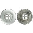 画像1: メタルボタン ワイドリム【シルバー】15mm 10個入 四つ穴 丸型 マット 手芸 服飾 付け替え きらきらぷんぷん丸 B-1571 (1)