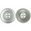 画像1: メタルボタン ワイドリム【シルバー】20mm 6個入 四つ穴 丸型 マット 手芸 服飾 付け替え きらきらぷんぷん丸 B-1573 (1)