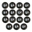 画像1: 木製ボタン【ダークブラウン】12.5mm 15個入 丸型 2穴 皿型 木目 手芸 洋裁 服飾 付け替え ボタンマート B-1589 (1)