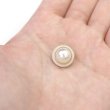 画像6: パールボタン 装飾 【ゴールド 白フチ】 ホワイト 白 パール 10個入り 【15mm】ビジュー 飾り 縫製 袖口 きらきらぷんぷん丸 B-158 (6)