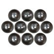 画像1: 木製ボタン【ダークブラウン】15mm 10個入 丸型 2穴 皿型 木目 手芸 洋裁 服飾 付け替え ボタンマート B-1590 (1)