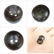 画像5: 木製ボタン【ダークブラウン】15mm 10個入 丸型 2穴 皿型 木目 手芸 洋裁 服飾 付け替え ボタンマート B-1590 (5)