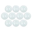 画像1: 樹脂ボタン フラットタイプ 二つ穴【ホワイト】15mm 10個入 丸型 シンプル 手芸 服飾 付け替え きらきらぷんぷん丸 B-1596 (1)