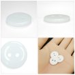 画像5: 樹脂ボタン フラットタイプ 二つ穴【ホワイト】15mm 10個入 丸型 シンプル 手芸 服飾 付け替え きらきらぷんぷん丸 B-1596 (5)