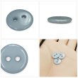 画像5: 樹脂ボタン フラットタイプ 二つ穴【グレー】11.5mm 15個入 丸型 シンプル 手芸 服飾 付け替え きらきらぷんぷん丸 B-1603 (5)