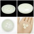 画像5: 樹脂ボタン マットライン【アイボリー】15mm 10個入 丸型 四つ穴 シンプル 手芸 服飾 付け替え ボタンマート B-1611 (5)