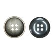 画像1: 樹脂ボタン マットライン【ブラウン】18mm 8個入 丸型 四つ穴 シンプル 手芸 服飾 付け替え ボタンマート B-1615 (1)
